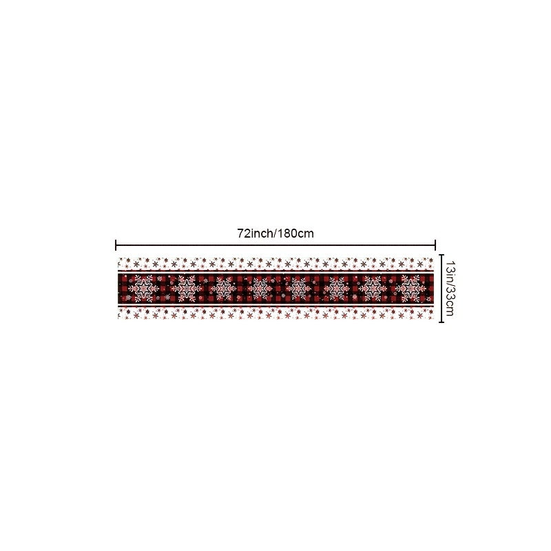 Snowflake Plaid Table Runner Festive Christmas Decor for Home & Parties