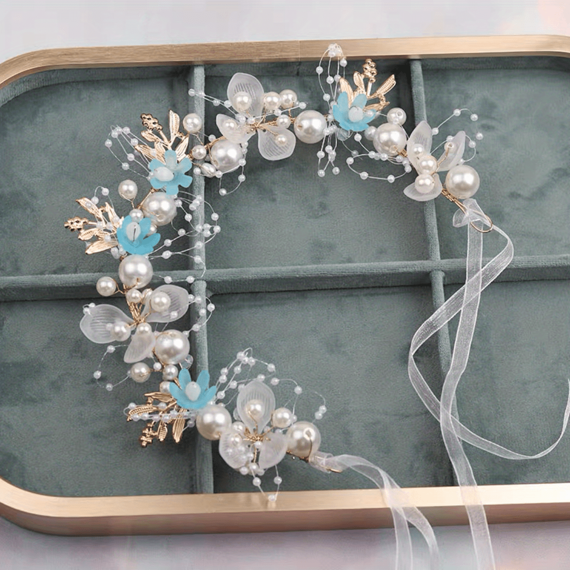 Girls Flower Headdress Hair Accessories Bracelet - Gift For Kids