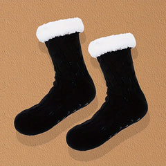 Plush Lined Warm Home Floor Socks Women's Stockings