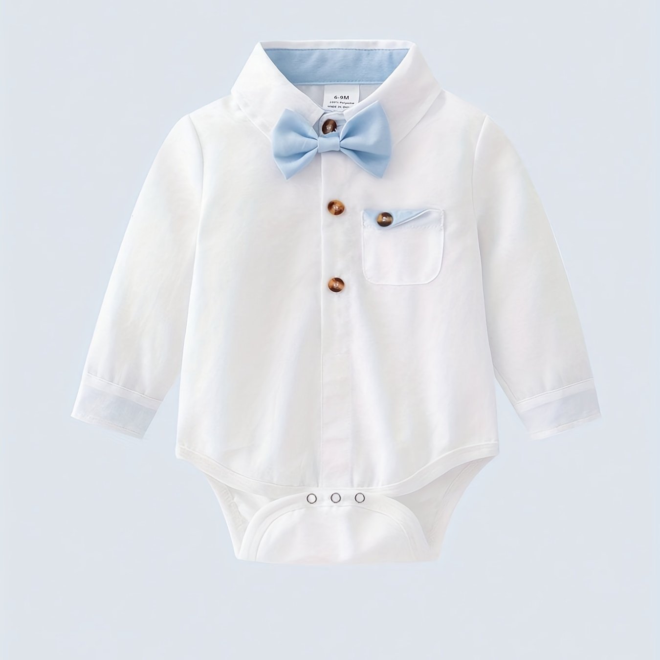 Baby Boys Triangle Shirt Romper Gentleman Jumpsuit