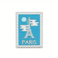Zinc Alloy Landmark Brooch London Paris Rome