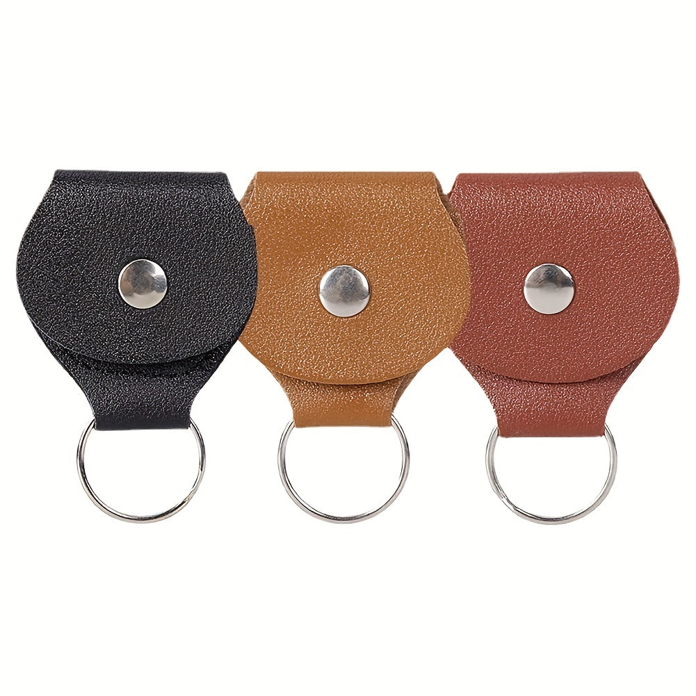 Guitar Pick Keychain Holder PU Leather Guitar Plectrum Holder