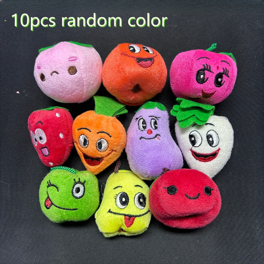 10pcs Cartoon Finger Puppet Toy Fruit Vegetable Shape Early Education