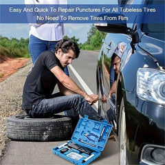 Universal Tire Repair Kit 68pcs for Punctures & Flats Patch Car Motorcycle