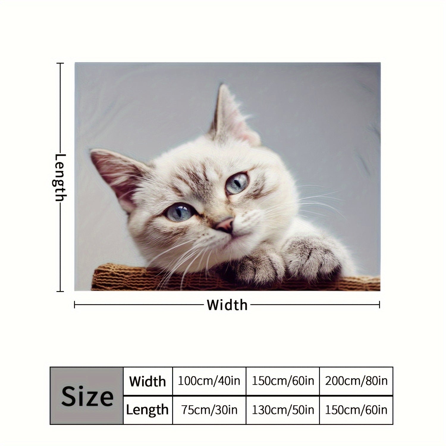 Soft Cat Blanket for Bed Chair Sofa Outdoor Travel