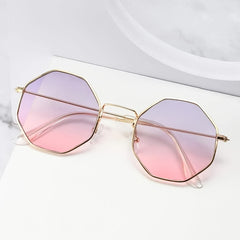 Small Metal Frame Geometric Square Sunglasses