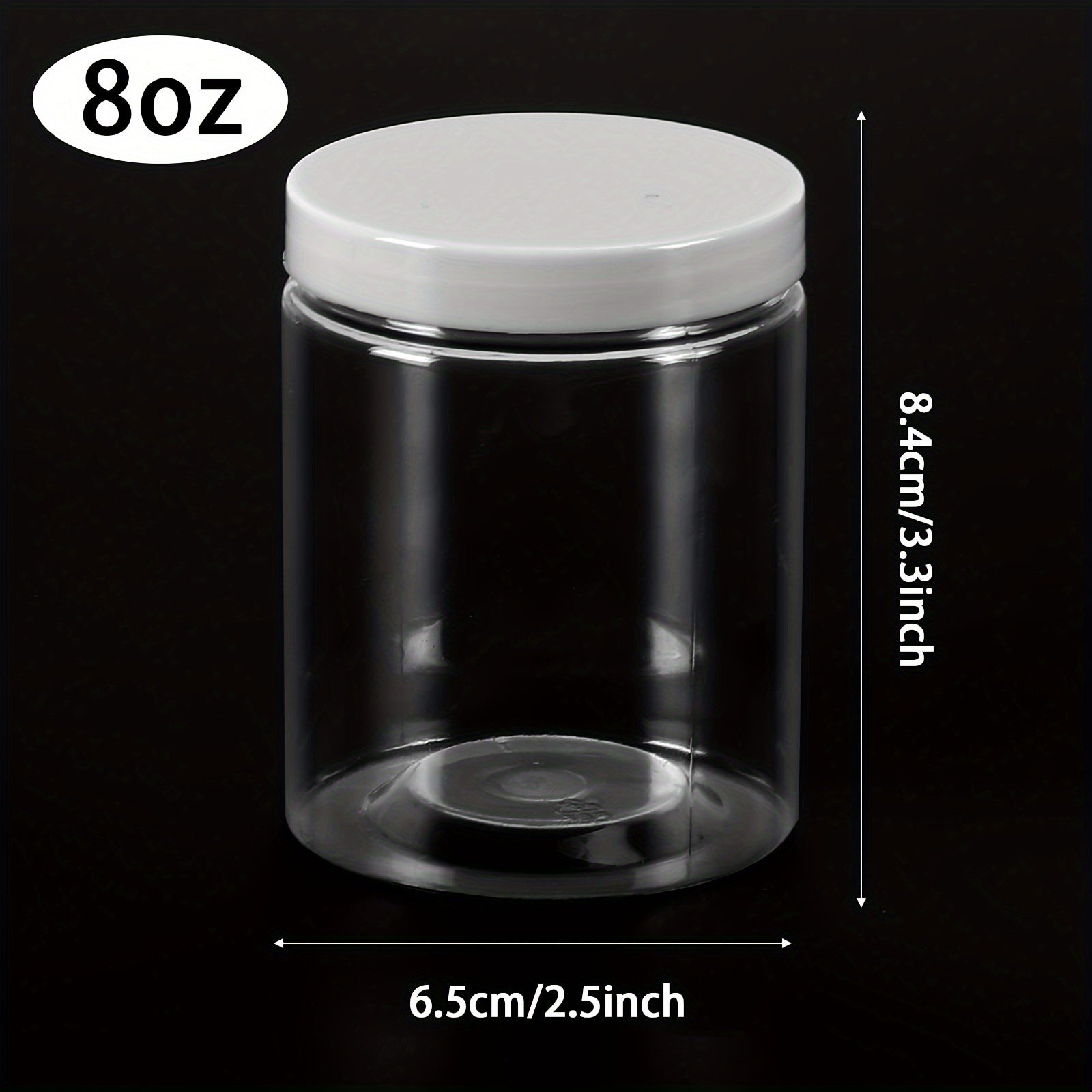 24 Pcs 8oz Slime Containers With Lids Plastic Jars Containers For Slime