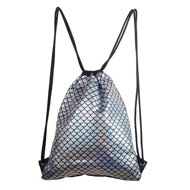 Colorful Print Drawstring Swim Gear Backpack Lightweight Waterproof Swimming Bag