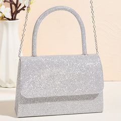 Glitter Satchel Bag Classic Handbag Chain Strap Banquet Bag