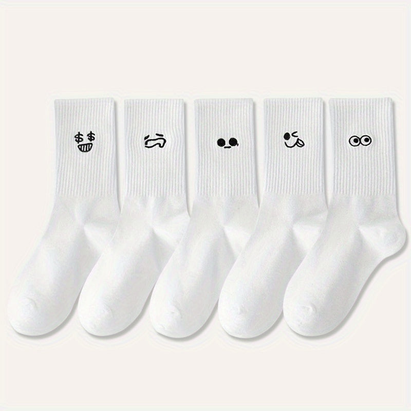 5 Pairs Women's Cartoon Print Socks