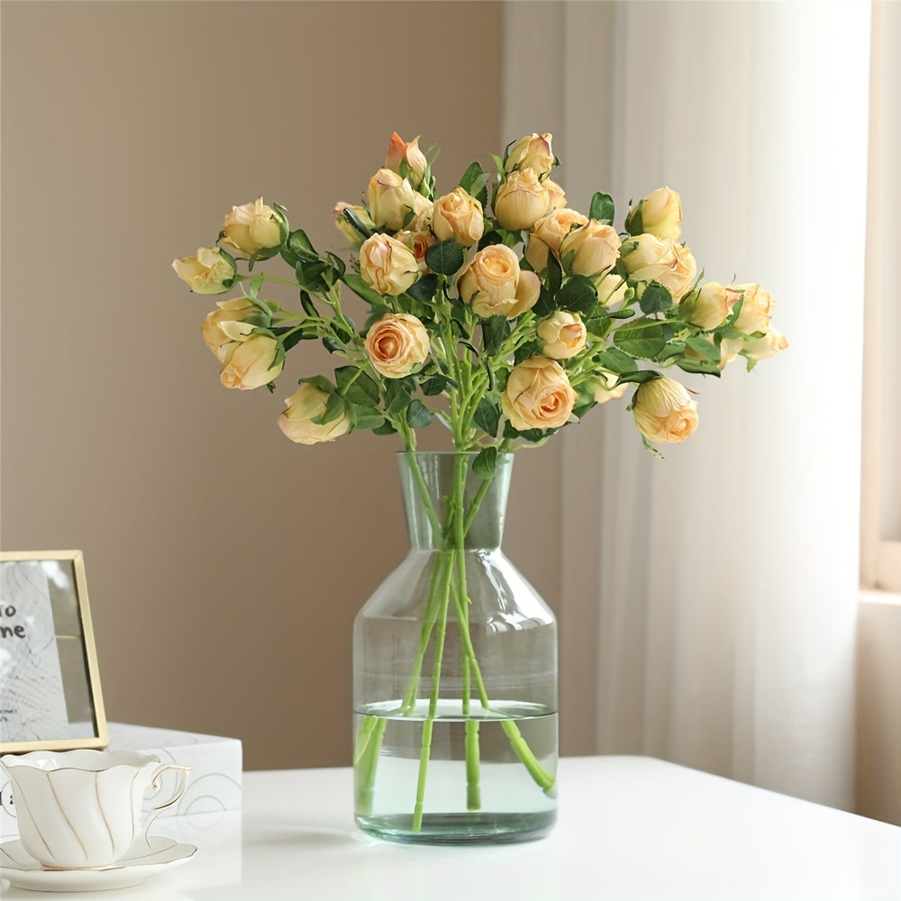 Artificial Rose With 7 Heads Bulk Bouquets Real Touch Faux Flowers