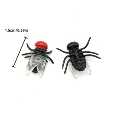 30 Realistic Plastic Red Headed Fly Models for Halloween Parties and Events