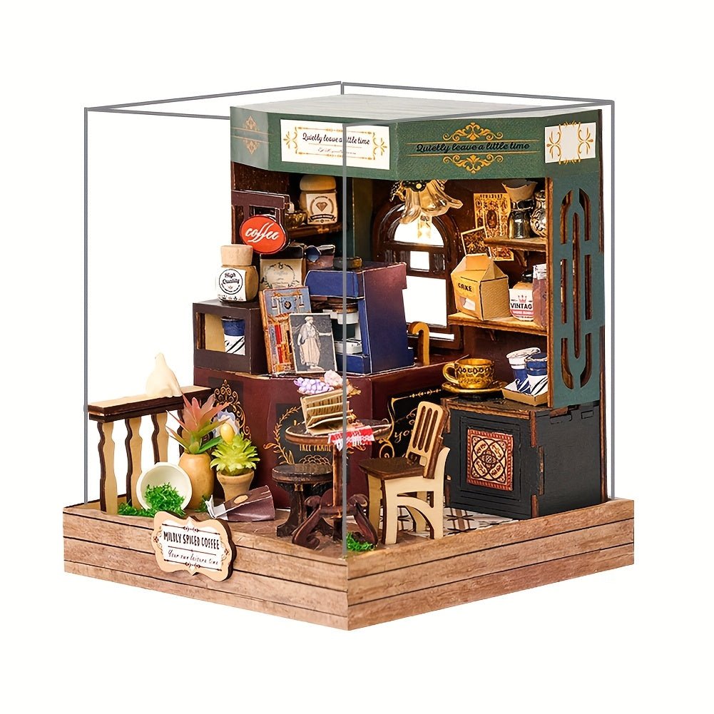 DIY Dollhouse Kit Sweet Shop 3D Puzzle No Glue Adult Assemble Model