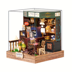 DIY Dollhouse Kit Candy Store 3D Puzzle No Glue/Batteries Adult Assembly Model