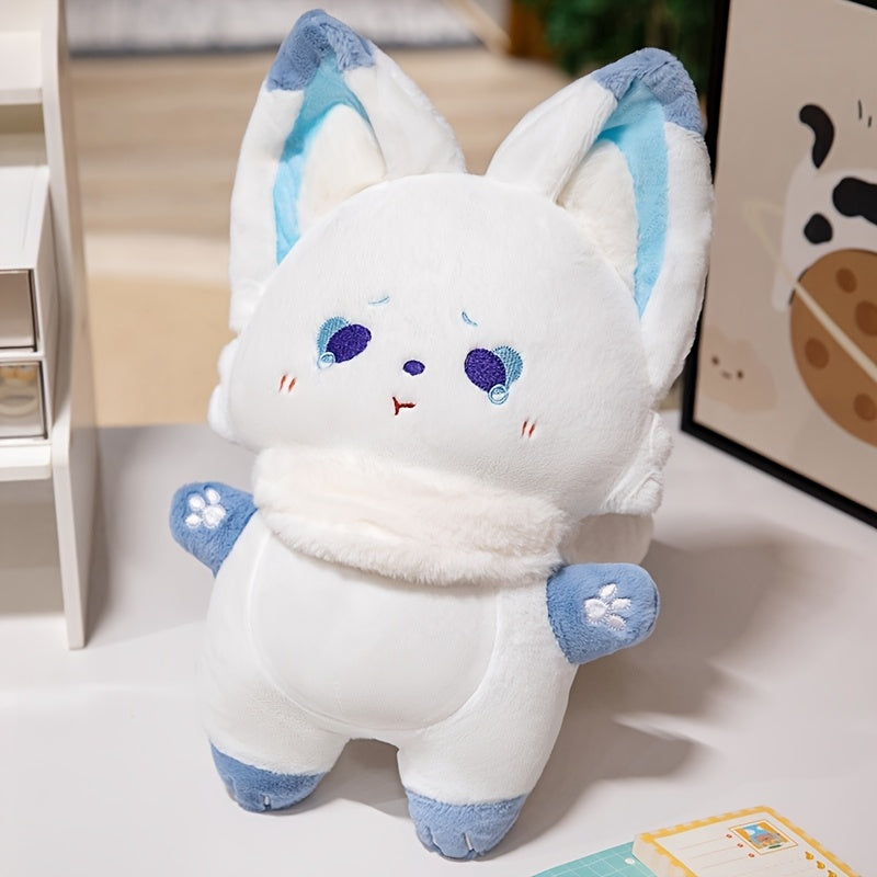 74in Warm & Soothing Standing Ear Fox Plush Doll Soft Caring Stuffed Animal Toy
