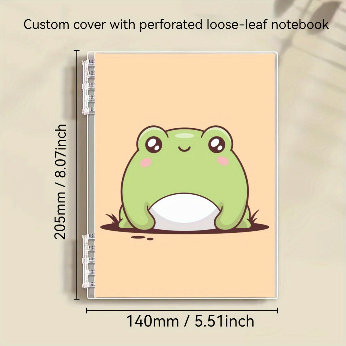 Customizable Spiral Notebook Personalized Cover Removable Pages