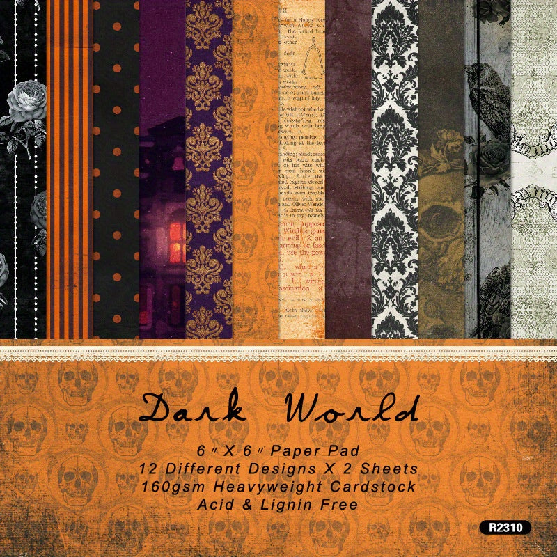 Halloween DIY Scrapbook Paper 6 Inch Single Sided Pattern Paper
