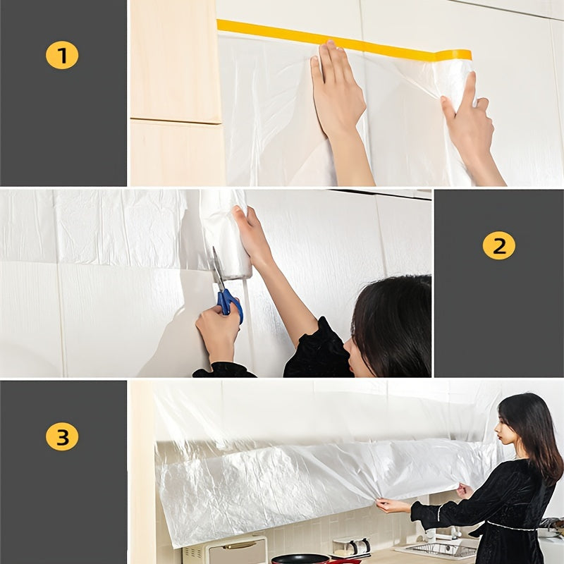 Furniture Dust-proof Masking Tape Plastic Drop Cloth