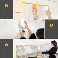 Furniture Dust-proof Masking Tape Plastic Drop Cloth