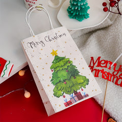 Hand painted Christmas Tree Candy Bag - Family Party Gift Bag