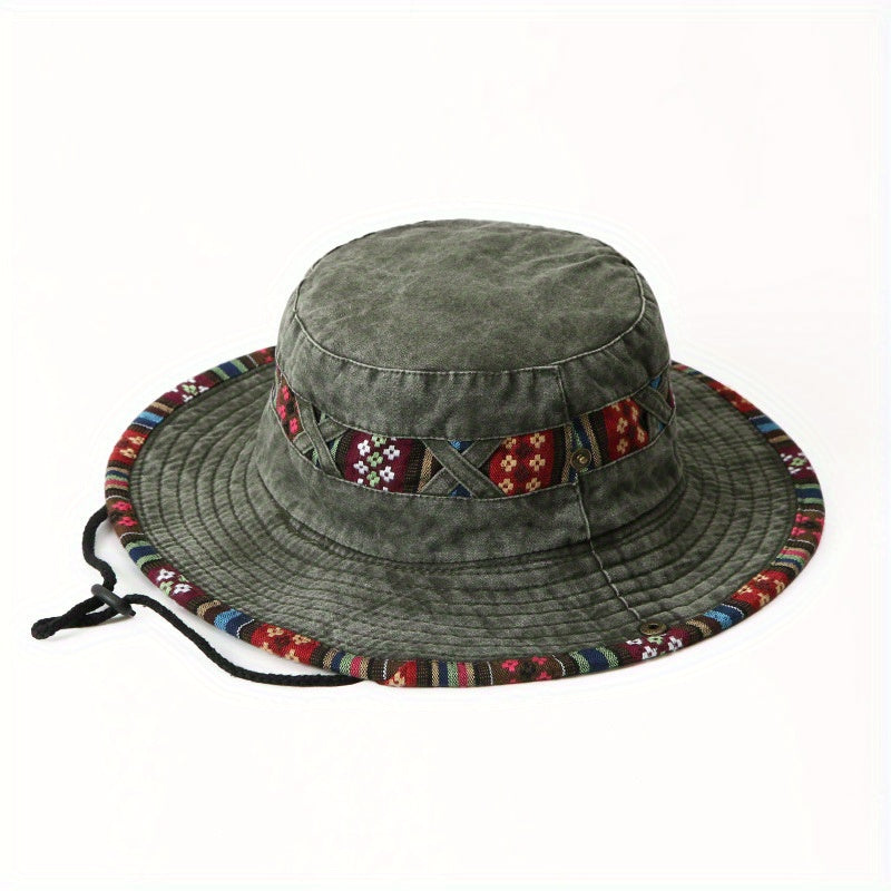 Unisex Denim Basin Hat Outdoor Sun Protection Cowboy Hat