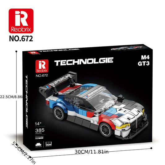 Assembly Racing Car Model Kit Building Block Toy Gift