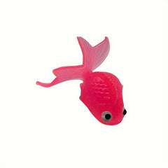 6pcs Large Silicone Goldfish Toys for Kids Fish Tank Decor