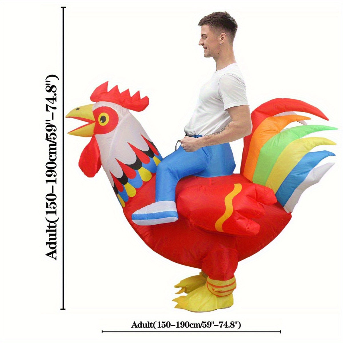 Inflatable Rooster Costume Funny Halloween Cosplay Party