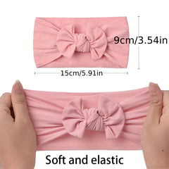 8pcs Baby Soft Bow Headband for Holiday Party Gift