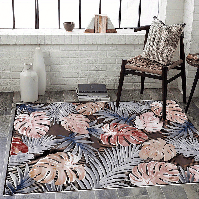 Maple Leaf Pattern Area Rug Soft Carpet for Living Room Bedroom