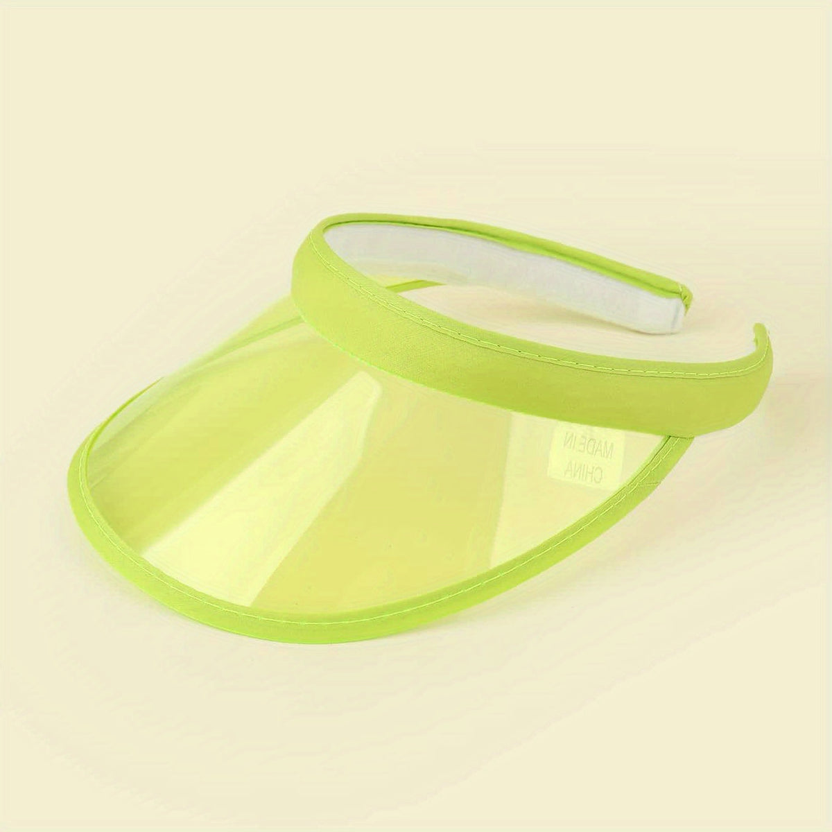 PVC Transparent Sun Visor Hat Candy Color Sunscreen Summer Visors