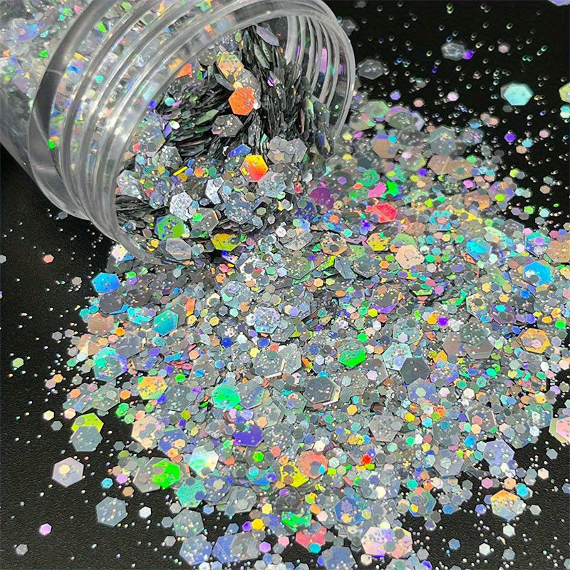 Holographic Chunky Glitter for Face Body Paint Glow Makeup