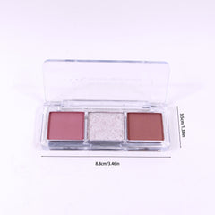 3-in-1 Eyeshadow Palette with Shimmer, Glitter, & Matte Finish