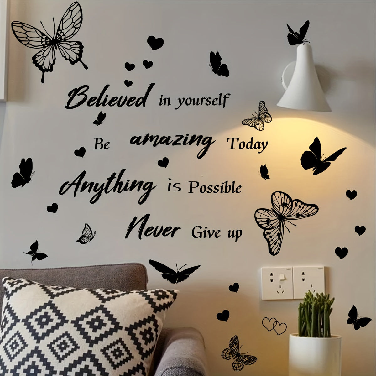 Inspirational Butterfly Wall Stickers Set
