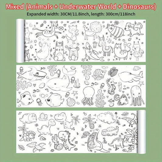 Creative Doodle & Painting Roll for Ages 3 Develop Creativity and Motor Skills