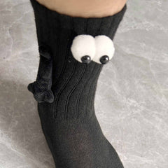 2Pcs Couple Funny Socks w/ Magnetic Dolls