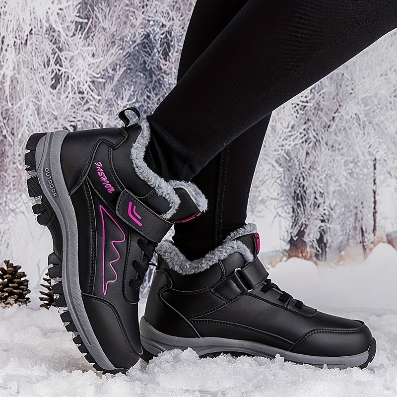 Non slip Thickened Medium Tube Snow Boots Versatile Wear Resistant Warm Shoes