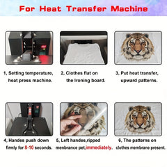 5pcs Animal Patches Iron On For T Shirt DIY Decoration