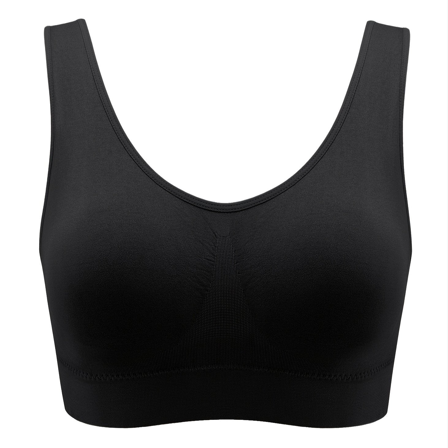  Seamless Solid Bra Women's High Stretch Push Up Bra