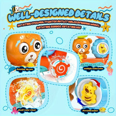 Powerful Suckers Bath Toy with Slide & Water Play Teddy Bear