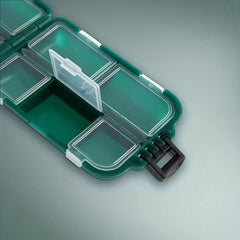 Fishing Tackle Box 10 Compartment Lure Hook Storage Double Sided Organizer