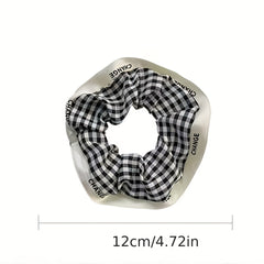 Plaid Scrunchies Hair Tie Colorful Hair Rope Checkered Hair Ring