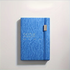 English Schedule Book Planner Faux Leather Daily Record Book