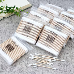 100pcs Makeup Remover Cotton Swabs Disposable Hygienic Beauty Sticks