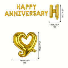 3pcs Silvery Anniversary Happy Birthday Balloon Letter 40 64 Cm