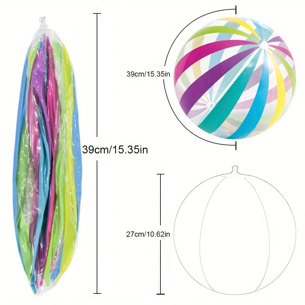 Colorful Striped Inflatable Dot Ball for Pool Parties & Family Gatherings