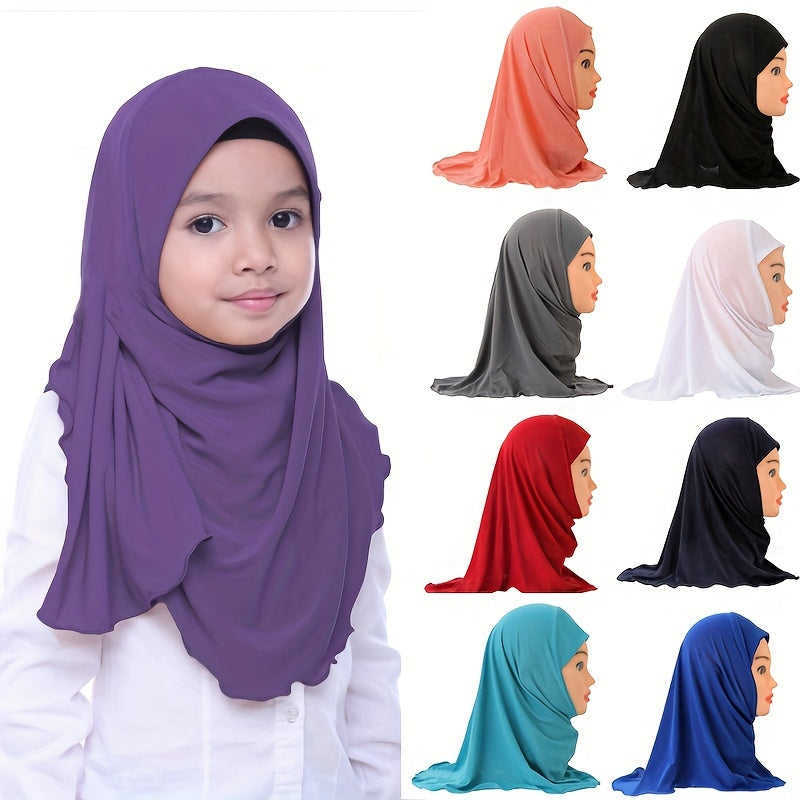 Girls Mesh Worship Hat Arabian Hijab For 2-8 Yrs
