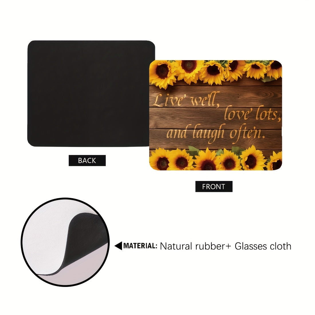 Inspirational Quotes Small Desktop Mouse Pad Office Home Computer Accessories
