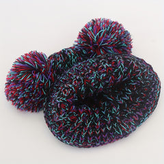 Children's Wool Ball Windproof Knitted Hat for Winter