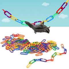 100pcs Bird Plastic C Clips Hooks C Links Chain For Rat Parrot Toy